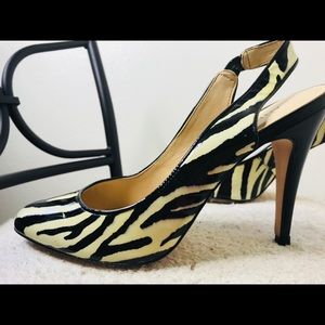 Anne Klein Zebra patent leather heels